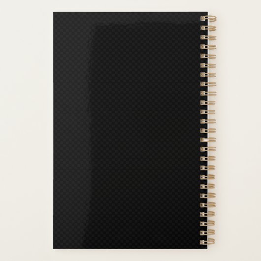 Monogrammed Black Gold Weekly Maandelijks 2026 Pla Planner (Achterkant)