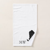 Monogrammed Black Goldendoodle Dog Design Bad Handdoek (Handdoek)