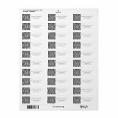 Monogrammed Black & Gray Chevron Etiket (Full Sheet)