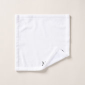 Monogrammed Black Labrador hondenontwerp Bad Handdoek (Wasdoekje)