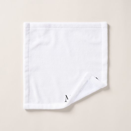 Monogrammed Black Labrador hondenontwerp Bad Handdoek (Wasdoekje)