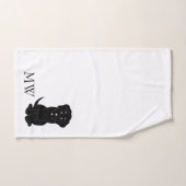 Monogrammed Black Labrador hondenontwerp Bad Handdoek (Handdoek)