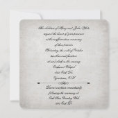 Monogrammed Black Laurel Vow Renewal Kaart (Achterkant)