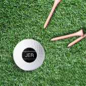 Monogrammed Black Sjabloon Personalized Golfer Golfballen
