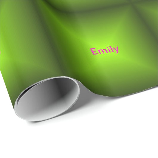 Monogrammed Black to Green Cadeaupapier (Rol Hoek)