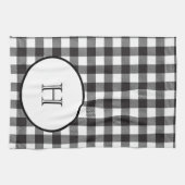 Monogrammed Black White Buffalo Play Theedoek (Horizontaal)