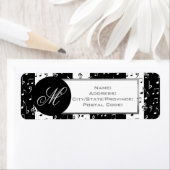 Monogrammed Black & White Musical Stripes Labels 2 (Insitu)
