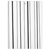 Monogrammed Black White Polka Dots and Stripes Klembord (Achterkant)