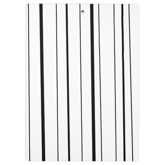 Monogrammed Black White Polka Dots and Stripes Klembord (Achterkant)