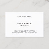 Monogrammed Black White Simple Modern Sjabloon Visitekaartje (Achterkant)