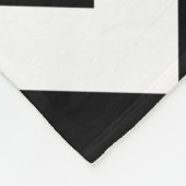 Monogrammed Black Zigzag Pattern Fleece Deken (Hoek)