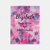 Monogrammed Blanket of Love Fleece Deken (Voorkant)