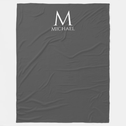 Monogrammed Blankets Elegant Moderne Sjabloon Fleece Deken (Voorkant)