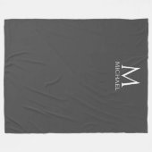Monogrammed Blankets Elegant Moderne Sjabloon Fleece Deken (Voorkant (Horizontaal))