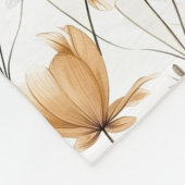 Monogrammed Blauw Grijs Beige Wit Boho Floral Fleece Deken (Hoek)