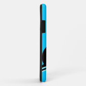 Monogrammed blauwe haai Case-Mate iPhone case (Achterkant/rechts)