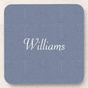 Monogrammed blue arches Plastic Onderzetter