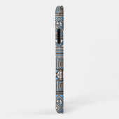 Monogrammed Blue Brown Tribal Pattern Case-Mate iPhone Case (Achterkant/rechts)