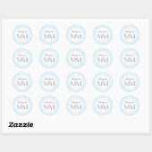 Monogrammed Blue Chevron - DIY Labels (Vel)