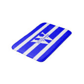 Monogrammed Blue en White Bath Mat (Gekanteld)