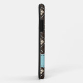 Monogrammed Blue Fleur de Lis Case-Mate iPhone Case (Achterkant/rechts)