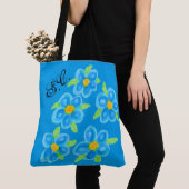 Monogrammed Blue Floral Tas bag (Dichtbij)