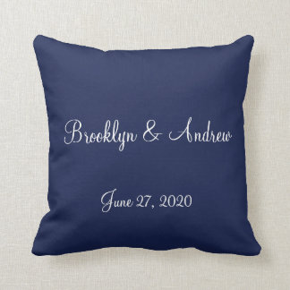 Monogrammed Blue Nautical Wedding Kussens