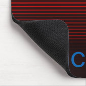 Monogrammed Blue Oranje Red Black Stripes Muismat (Hoek)