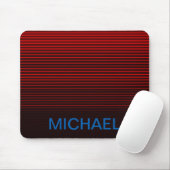 Monogrammed Blue Oranje Red Black Stripes Muismat (Met muis)