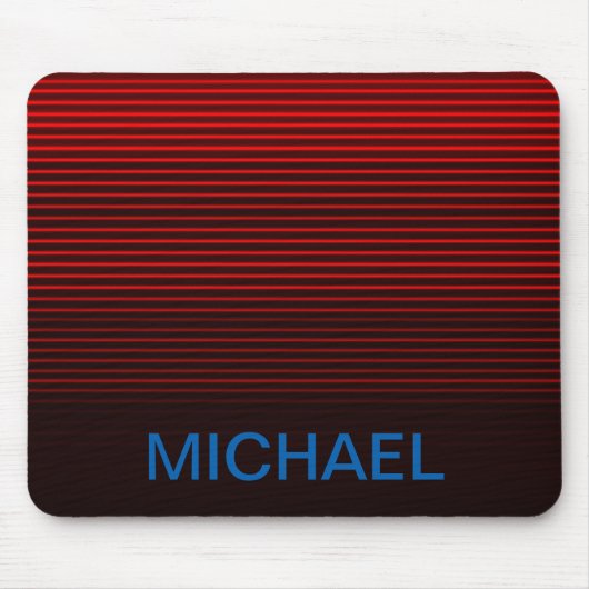 Monogrammed Blue Oranje Red Black Stripes Muismat (Voorkant)
