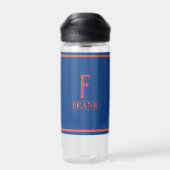 Monogrammed Blue Waterfles (Achterkant)