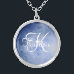 Monogrammed Blue White Waterverf Initiaal Name Zilver Vergulden Ketting<br><div class="desc">Monogrammed Blue and White Waterverf Silver ketting of locket Dit zou een geweldig cadeau zijn voor je bruidsmeisjes of een geweldig cadeau voor alle vrouwen.</div>