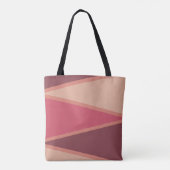 Monogrammed Blush Geometrisch Abstract Tote Bag (Achterkant)