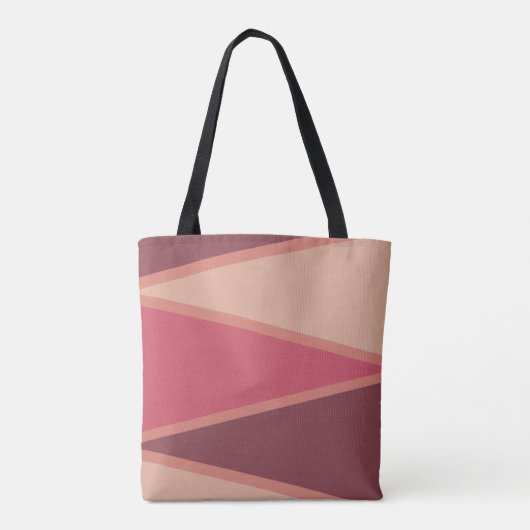 Monogrammed Blush Geometrisch Abstract Tote Bag (Achterkant)