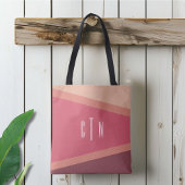 Monogrammed Blush Geometrisch Abstract Tote Bag