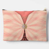 Monogrammed Blush Pink Jewel Textile Illusion  Etui (Achterkant)