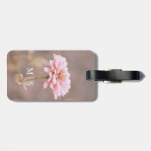 Monogrammed Blush Pink Montana Wildflower Bagagelabel (Achterkant horizontaal)