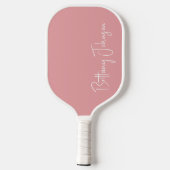 Monogrammed Blush Pink Pickleball Paddle (Achterkant)