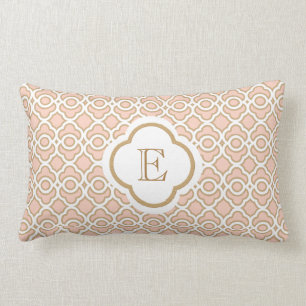 Monogrammed Blush Roze Goud Marokkaans Kussen