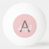 Monogrammed Blush roze Voeg je eigen naam toe Pingpongbal (Voorkant)
