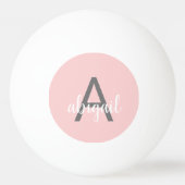 Monogrammed Blush roze Voeg je eigen naam toe Pingpongbal (Achterkant)