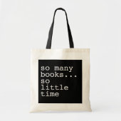 Monogrammed boek liefhebbers zo veel boeken tote bag (Voorkant)