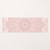 Monogrammed Boho Blush Pink Mandala Elegant Yogamat (Voorkant (horizontaal))