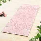 Monogrammed Boho Blush Pink Mandala Elegant Yogamat