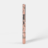 Monogrammed Boho Coral Peach Green White Floral Samsung Galaxy Hoesje (Rechterkant)