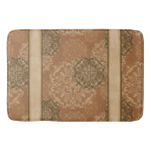 Monogrammed Boho Dark Rust Mandalas Badmat (Voorkant)