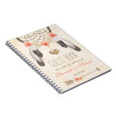 Monogrammed Boho Drocatcher Wedding Guest Book Notitieboek (Rechterzijde)