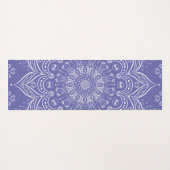 Monogrammed Boho Mandala Paarse Elegant Yogamat (Achterkant (horizontaal))