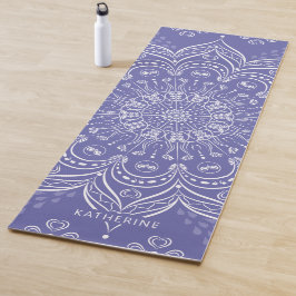 Monogrammed Boho Mandala Paarse Elegant Yogamat