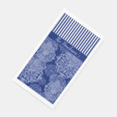 Monogrammed Boho Moody Blues Mandalas en Stripes Servet (Hoek)